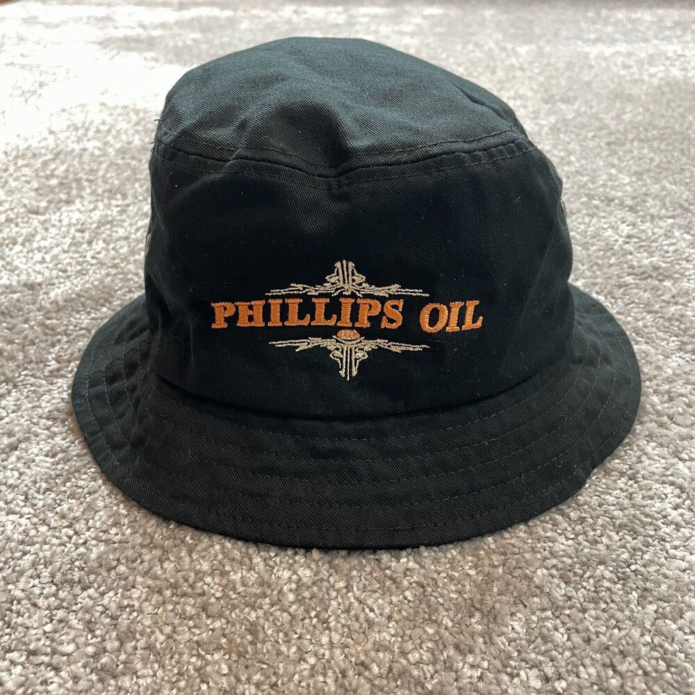 Big Accessories Bucket Hat Adult One size Black Phillips Oil Emroidered Logo Cap